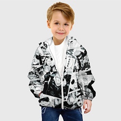 Куртка с капюшоном детская Магическая битва Jujutsu Kaisen манга, цвет: 3D-белый — фото 2