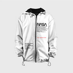 Куртка с капюшоном детская NASA БЕЛАЯ ФОРМА, цвет: 3D-черный