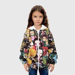 Куртка с капюшоном детская КЛИНОК РАССЕКАЮЩИЙ СТИКЕРБОМБИНГ, цвет: 3D-белый — фото 2