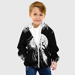 Куртка с капюшоном детская Крик Хэллоуин Хоррор Scream Halloween, цвет: 3D-белый — фото 2
