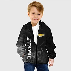 Куртка с капюшоном детская Chevrolet, gray, цвет: 3D-черный — фото 2