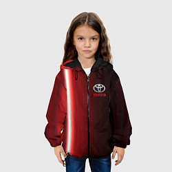 Куртка с капюшоном детская Toyota В полоску, цвет: 3D-черный — фото 2