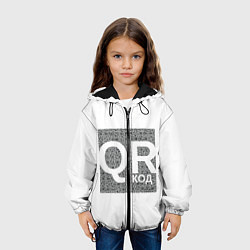 Куртка с капюшоном детская Полный QR, цвет: 3D-черный — фото 2