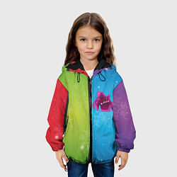 Куртка с капюшоном детская Цветное рождество Snowflake, цвет: 3D-черный — фото 2