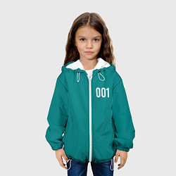 Куртка с капюшоном детская Squid game: О Иль Нам 001, цвет: 3D-белый — фото 2