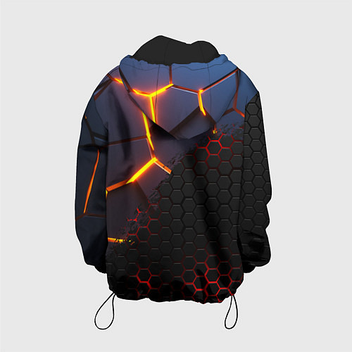 Детская куртка 3D РАЗЛОМ И СТАЛЬНАЯ БРОНЯ ПОПУЛЯРНЫЕ ТЕКСТУРЫ / 3D-Черный – фото 2