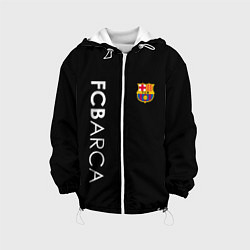 Куртка с капюшоном детская FC BARCA BLACK STYLE, цвет: 3D-белый