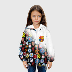 Куртка с капюшоном детская FC BARCELONA LOGOBOMBING, цвет: 3D-белый — фото 2