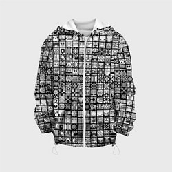 Детская куртка Geometry Dash: BW Pattern