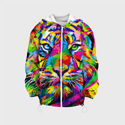 Детская куртка Тигр в стиле поп-арт