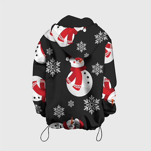 Детская куртка Снеговик! / 3D-Черный – фото 2