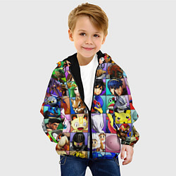 Куртка с капюшоном детская SUPER SMASH ALL HEROES СУПЕР СМАШ БРОС, цвет: 3D-черный — фото 2
