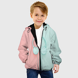 Куртка с капюшоном детская Музыкальное настроение, цвет: 3D-черный — фото 2