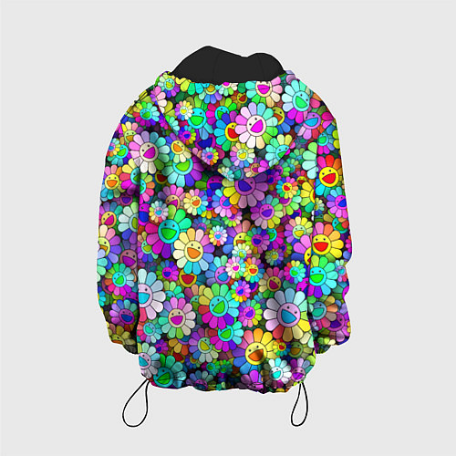 Детская куртка Rainbow flowers / 3D-Черный – фото 2
