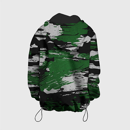 Детская куртка Green Paint Splash / 3D-Черный – фото 2