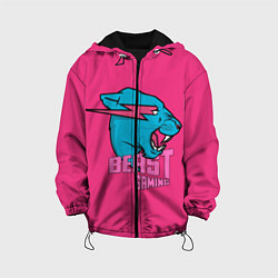 Куртка с капюшоном детская Mr Beast Gaming Full Print Pink edition, цвет: 3D-черный