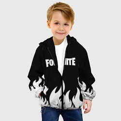Куртка с капюшоном детская Fortnite Огонь, цвет: 3D-черный — фото 2