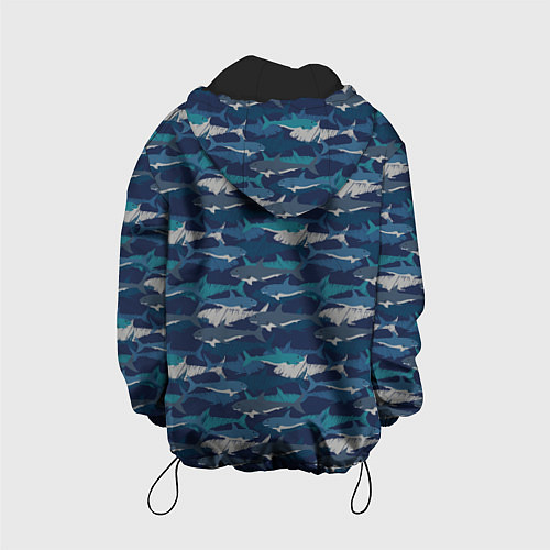 Детская куртка Хищные Акулы / 3D-Черный – фото 2
