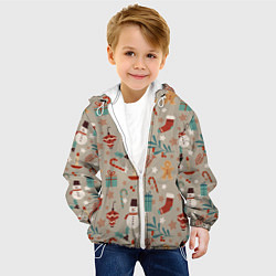 Куртка с капюшоном детская Новый Год 2О22, цвет: 3D-белый — фото 2