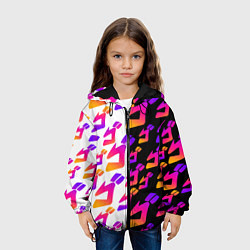 Куртка с капюшоном детская JOJO BIZARRE ADVENTURE ДЖО ДЖО УЗОР, цвет: 3D-черный — фото 2