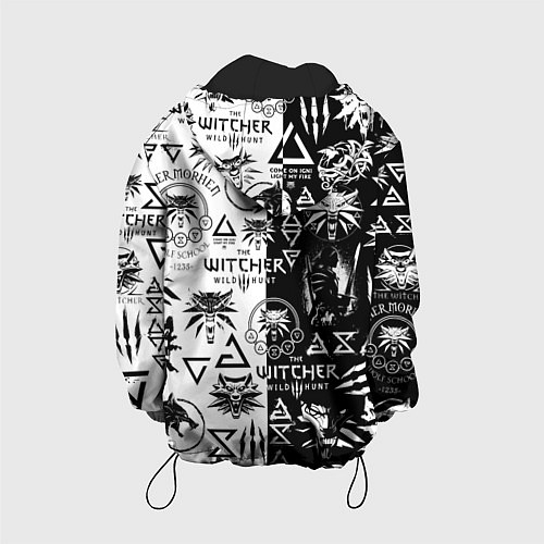 Детская куртка THE WITCHER LOGOOMBING ВЕДЬМАК ПАТТЕРН / 3D-Черный – фото 2