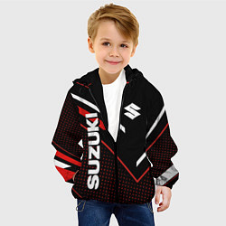 Куртка с капюшоном детская Suzuki SPORT, цвет: 3D-черный — фото 2