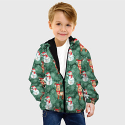 Куртка с капюшоном детская Новогоднее настроение Санта, цвет: 3D-черный — фото 2