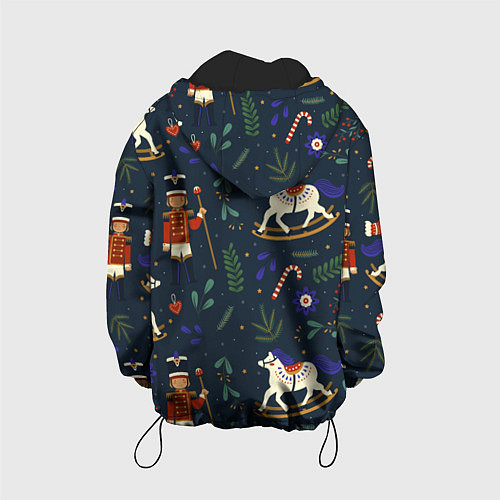 Детская куртка Щелкунчик паттерн с лошадкой / 3D-Черный – фото 2