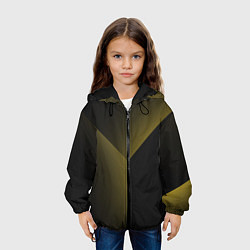 Куртка с капюшоном детская Градиентные полосы, цвет: 3D-черный — фото 2