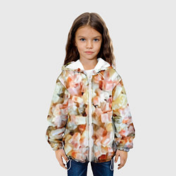 Куртка с капюшоном детская Салат Оливье Новогодняя Оливьешка, цвет: 3D-белый — фото 2