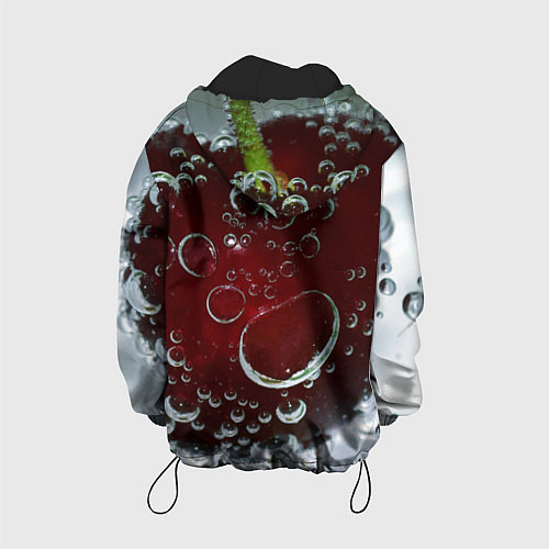 Детская куртка Сочная вишня под водой / 3D-Черный – фото 2