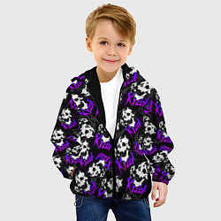 Куртка с капюшоном детская JOJO KILLER QUEEN КОРОЛЕВА УБИЙЦА УЗОР, цвет: 3D-черный — фото 2