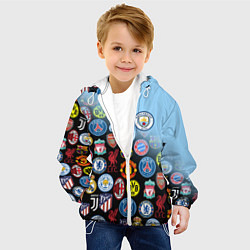 Куртка с капюшоном детская МАНЧЕСТЕР СИТИ MANCHESTER CITY, цвет: 3D-белый — фото 2