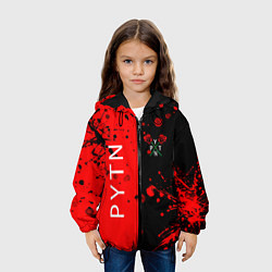 Куртка с капюшоном детская Payton Moormeie брызги, цвет: 3D-черный — фото 2