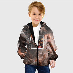 Куртка с капюшоном детская Горо Gorou, Genshin Impact Геншин импакт, цвет: 3D-черный — фото 2