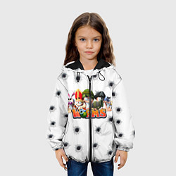 Куртка с капюшоном детская Wormsчервяки, цвет: 3D-черный — фото 2