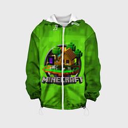 Детская куртка Minecraft Logo Green