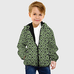 Куртка с капюшоном детская Змеиная Шкура Snake, цвет: 3D-черный — фото 2