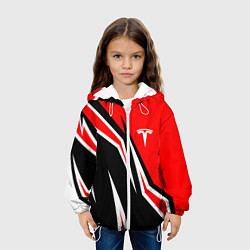 Куртка с капюшоном детская TESLA MOTORS RED LINE ТЕСЛА, цвет: 3D-белый — фото 2