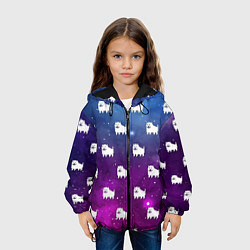 Куртка с капюшоном детская UNDERTALE DOGS PATTERN SPACE, цвет: 3D-черный — фото 2