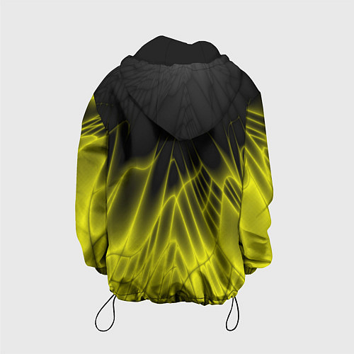 Детская куртка Коллекция Rays Лучи Желтый и черный Абстракция 662 / 3D-Черный – фото 2