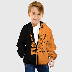 Куртка с капюшоном детская Тигр - Tiger, цвет: 3D-черный — фото 2
