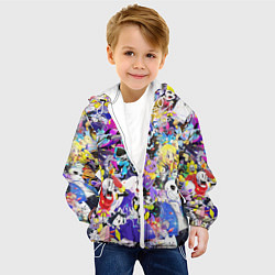 Куртка с капюшоном детская UNDERTALE PATTERN HEROES, ВСЕ ГЕРОИ ИГРЫ, цвет: 3D-белый — фото 2