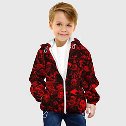 Куртка с капюшоном детская DOTA 2 HEROES RED PATTERN ДОТА 2, цвет: 3D-белый — фото 2
