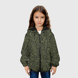 Куртка с капюшоном детская Цифра Флора пиксельный камуфляж, цвет: 3D-черный — фото 2