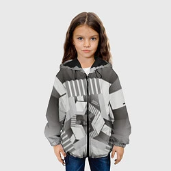 Куртка с капюшоном детская Дробные размерности, цвет: 3D-черный — фото 2