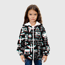 Куртка с капюшоном детская 30 Seconds to Mars - Glitch, цвет: 3D-белый — фото 2