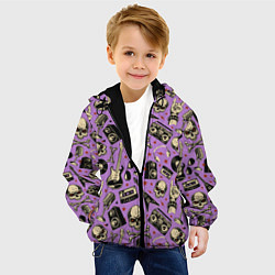 Куртка с капюшоном детская Rock n Roll alive!, цвет: 3D-черный — фото 2
