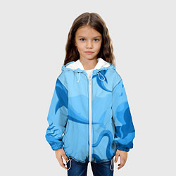 Куртка с капюшоном детская МоРское Дно с Акулами, цвет: 3D-белый — фото 2