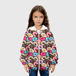Куртка с капюшоном детская Sweet donuts, цвет: 3D-белый — фото 2